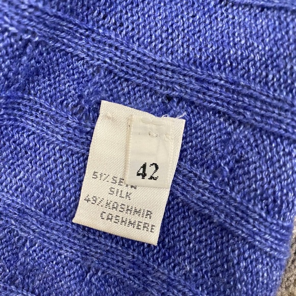 Maria Sartini Women’s 100% Cashmere V neck Button Ribbed Sweater Small/42 - Picture 9 of 10